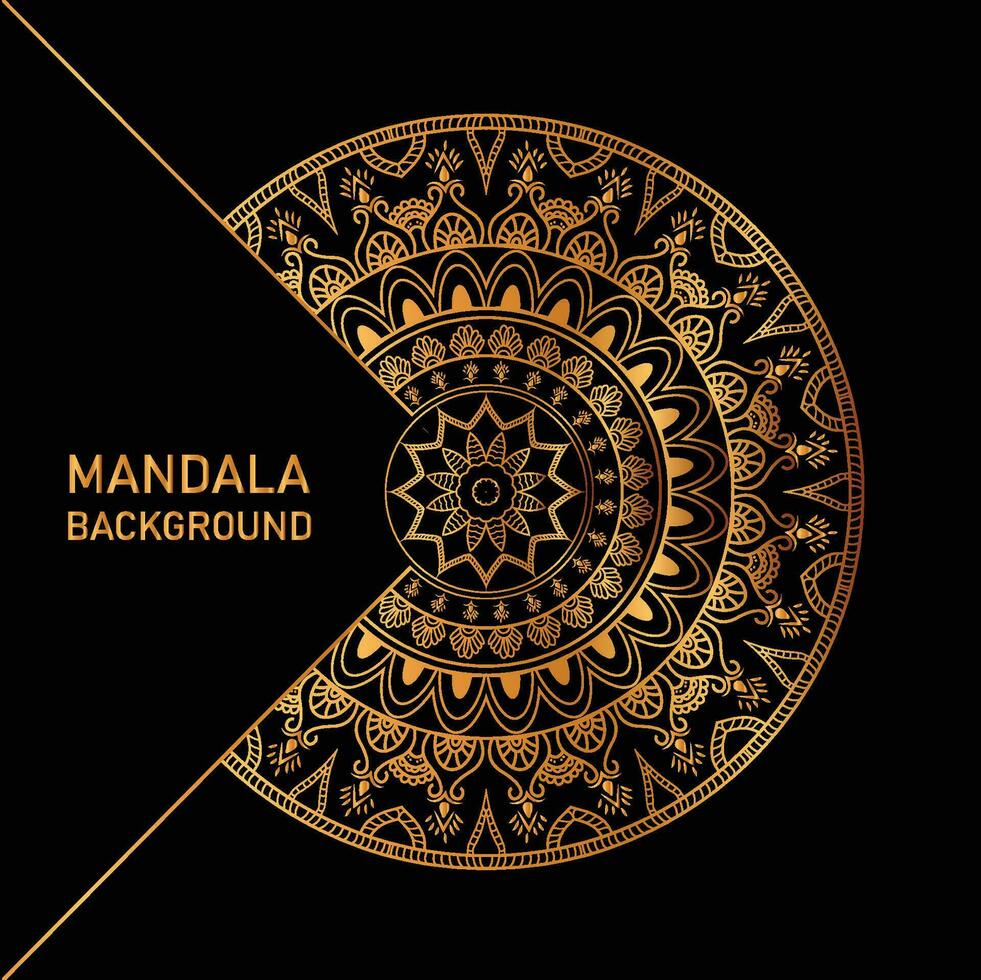 Luxury mandala background Design presentation Template Premium Vector