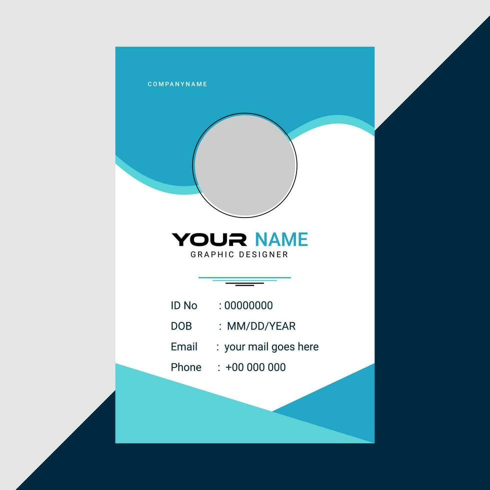 Modern and clean business id card template blue pro vector