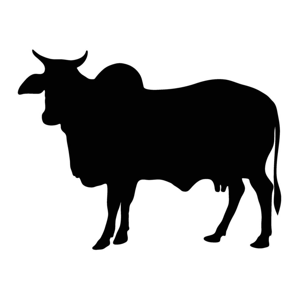 vaca silueta o vector archivo