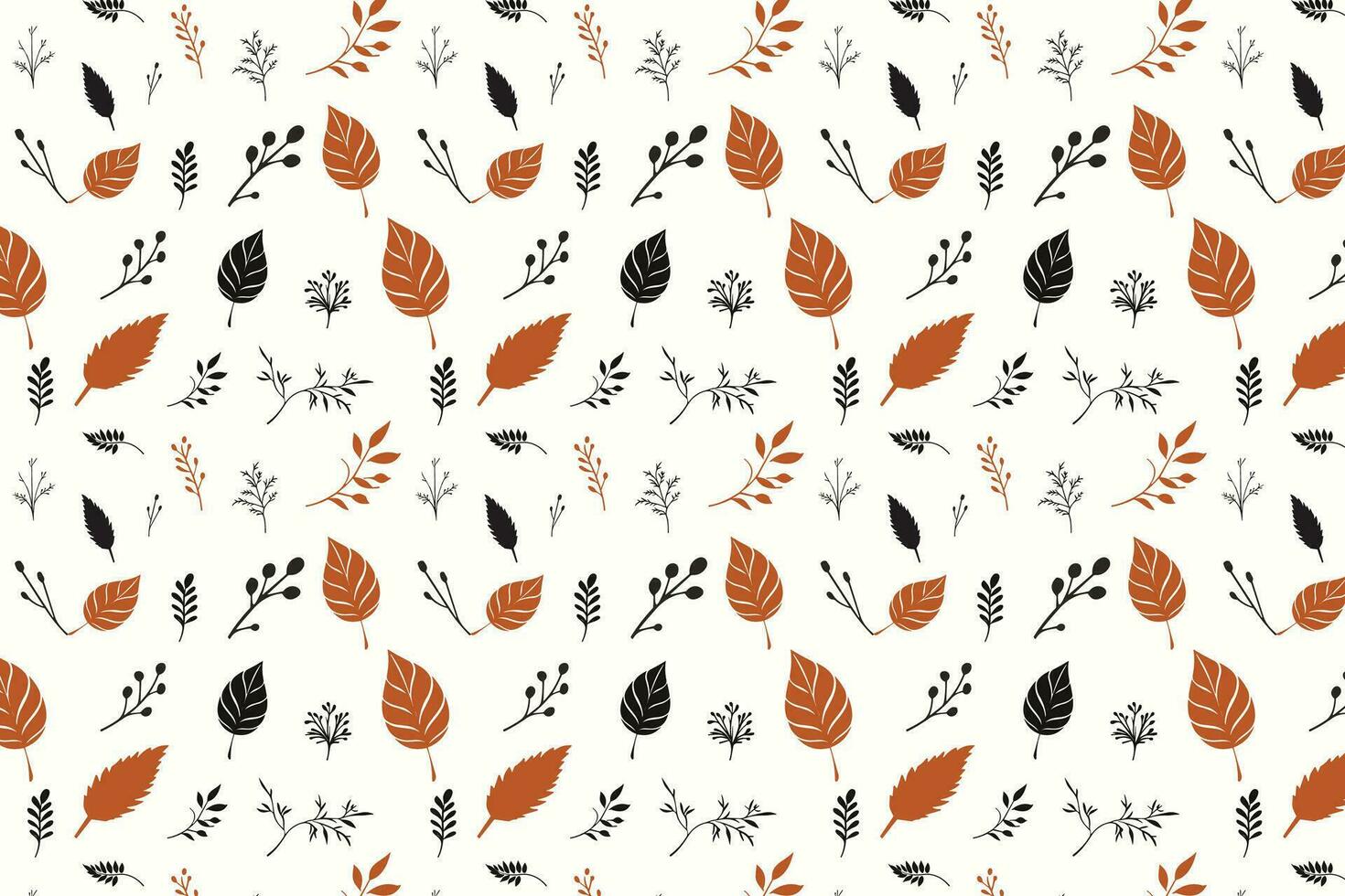 Orange and Black Autumn Foliage vector