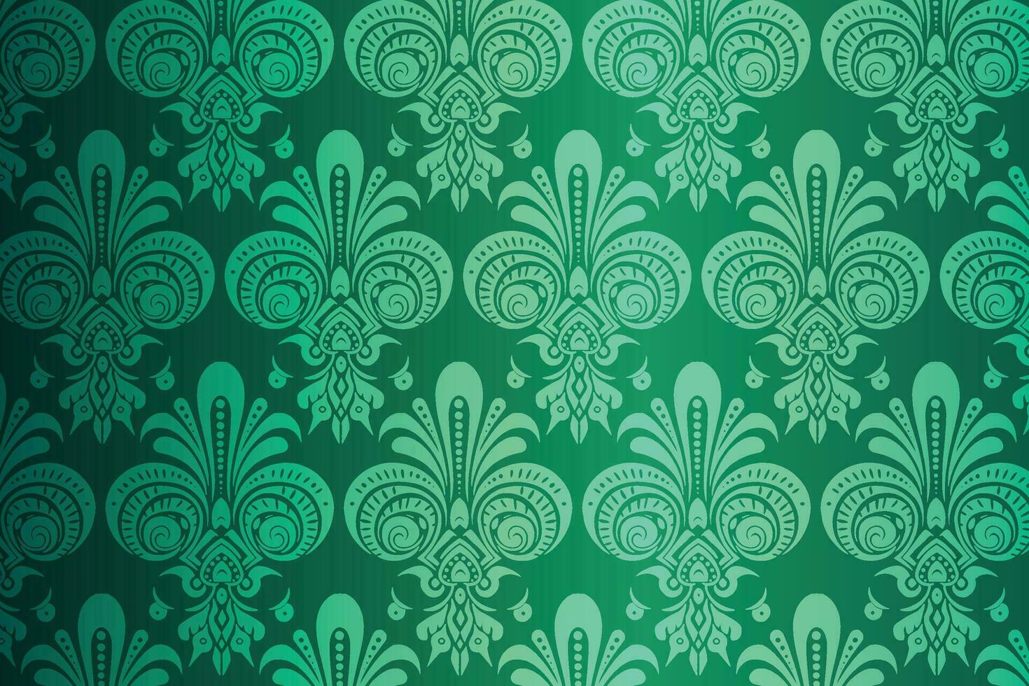 verde y blanco floral estampado antecedentes vector