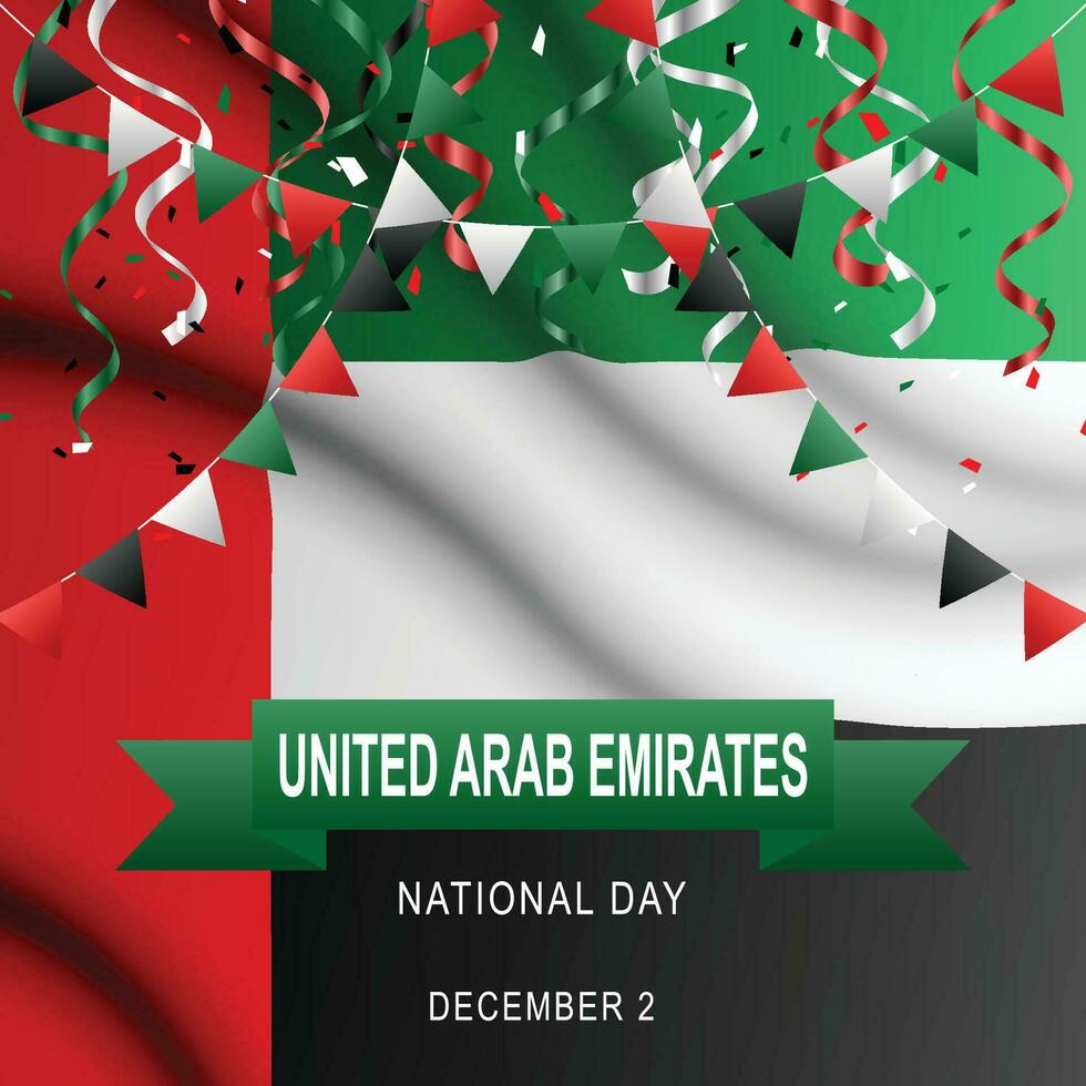 United Arab Emirates National Day background. vector