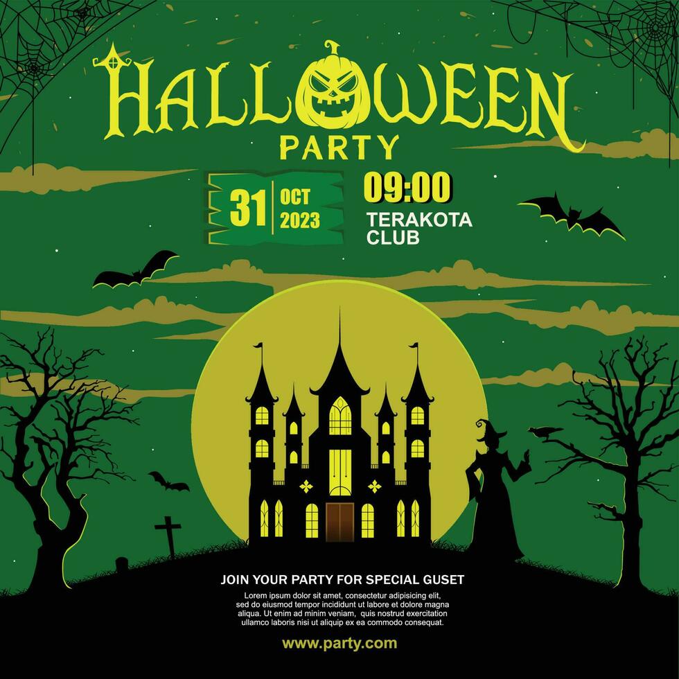 Halloween spooky cartoon illustration. Halloween Graphic design vector