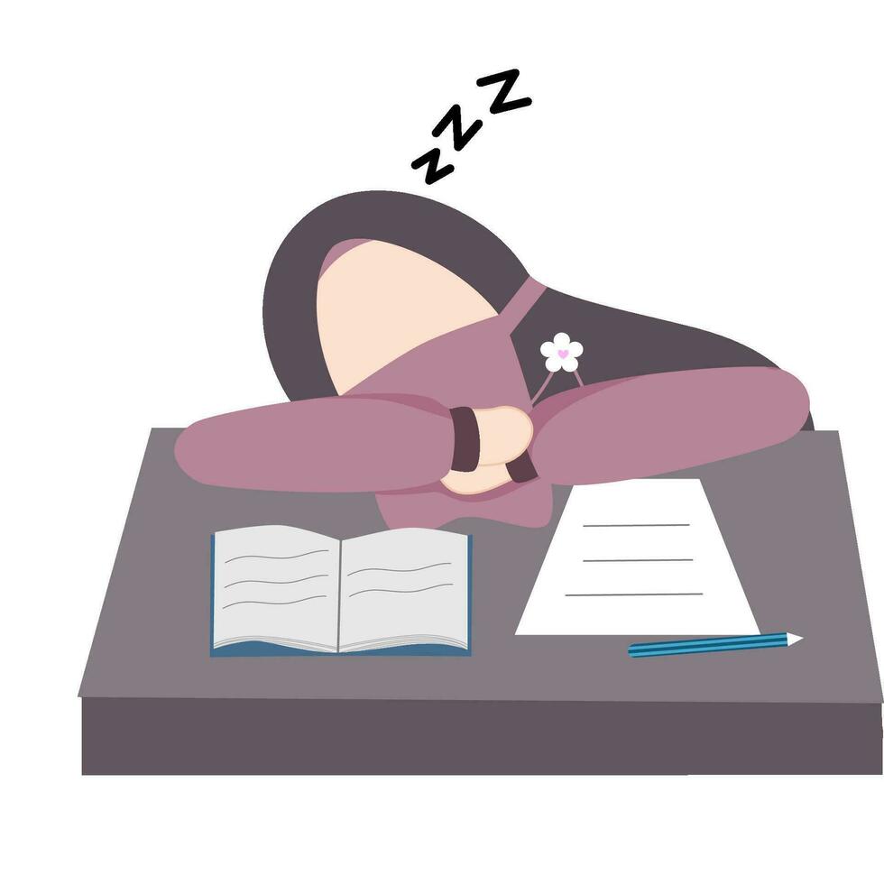 Muslimah Niqabis Study vector
