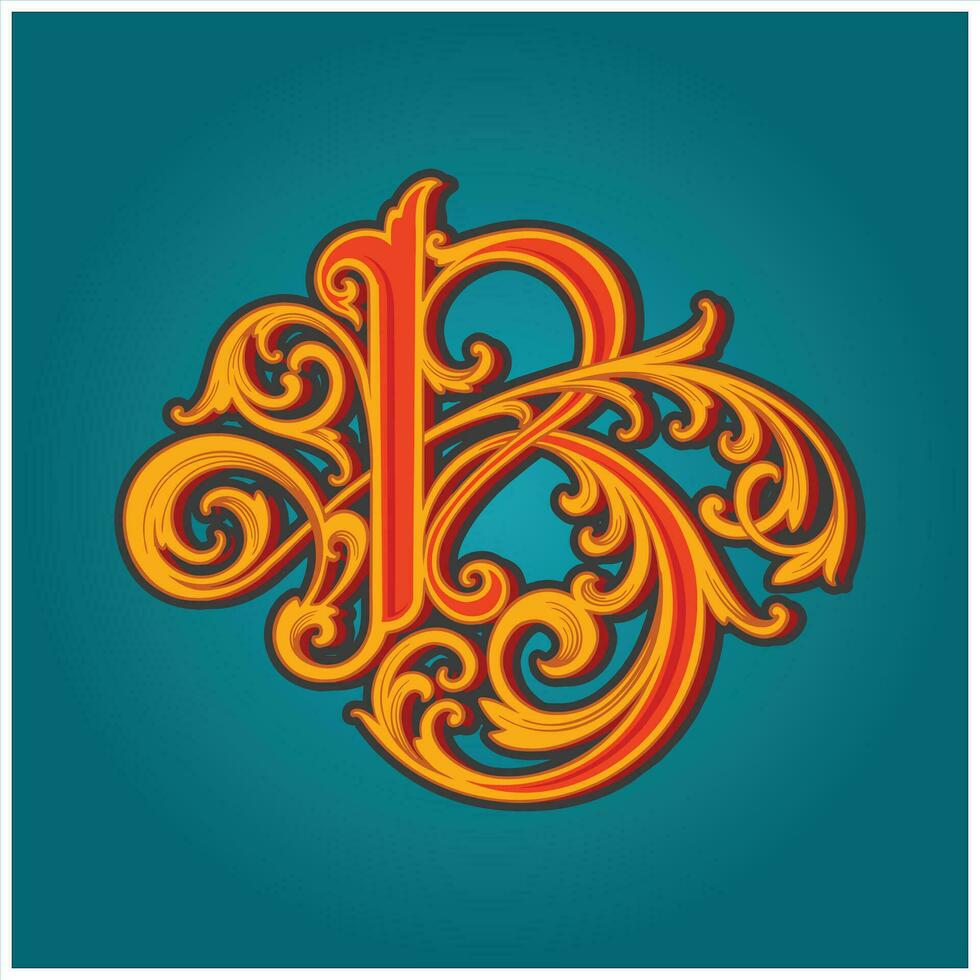 Classic luxury lettering B monogram flourish emblem vector illustrations for your work logo, merchandise t-shirt, stickers and label designs, poster, greeting cards advertising business company