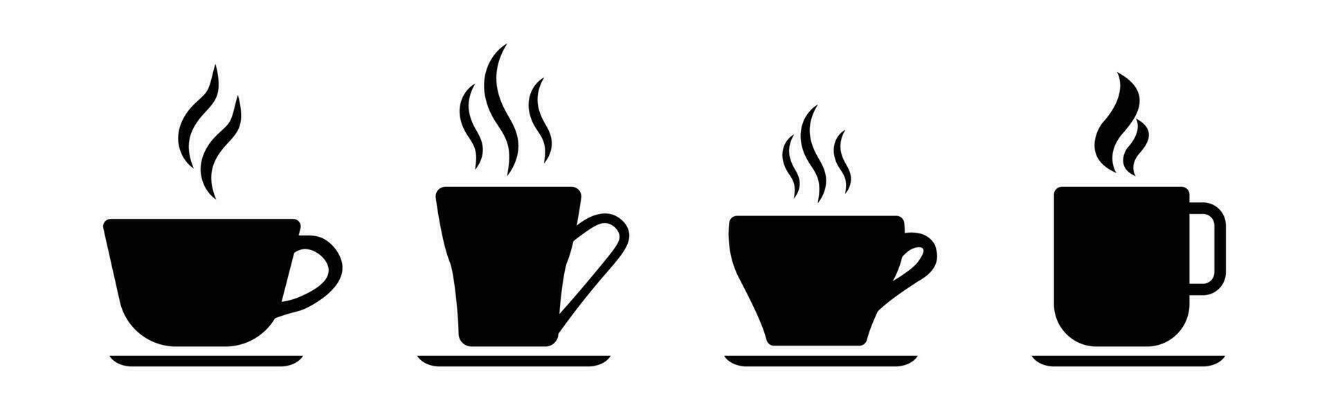 Coffee Cup Icons Set vector