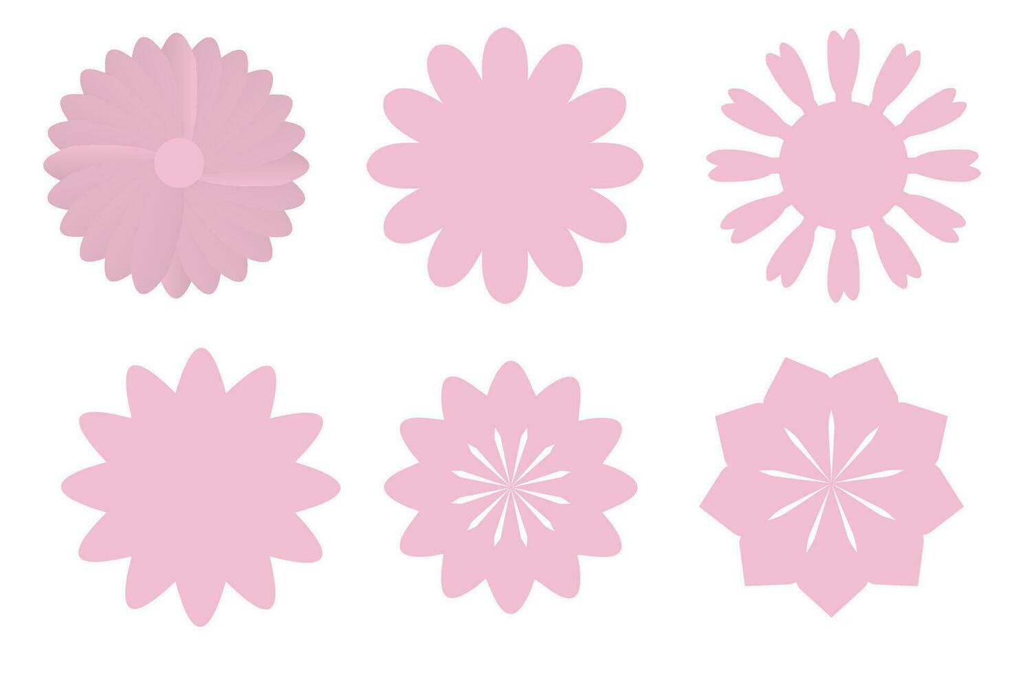 Random floral shape set. Collection of flower shape vector