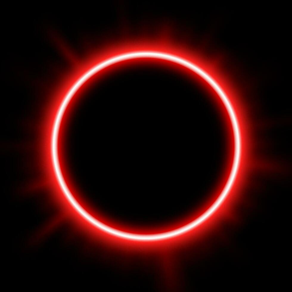 Rounded Red Light Illuminated, Suitable For Product Advertising, Product Design, and Other, Vector Illustration