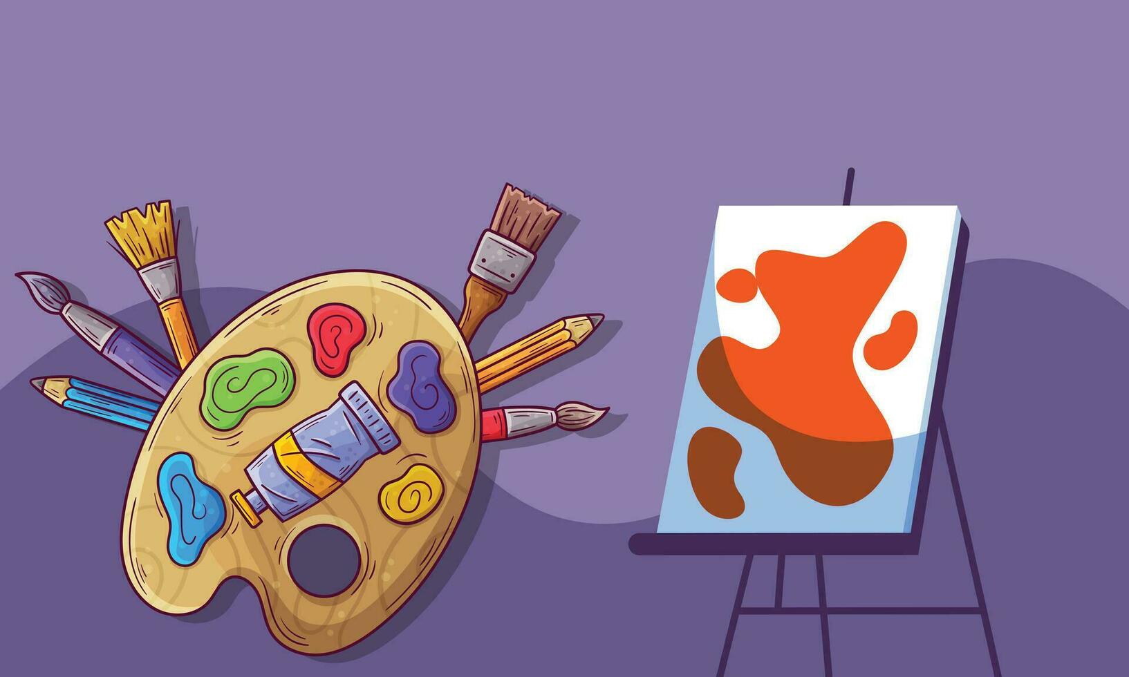color item  background with different color materials vector art