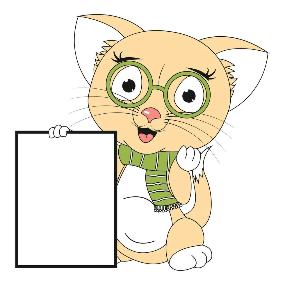 cute cat animal cartoon illustration vector