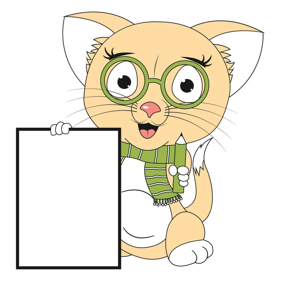 cute cat animal cartoon illustration vector