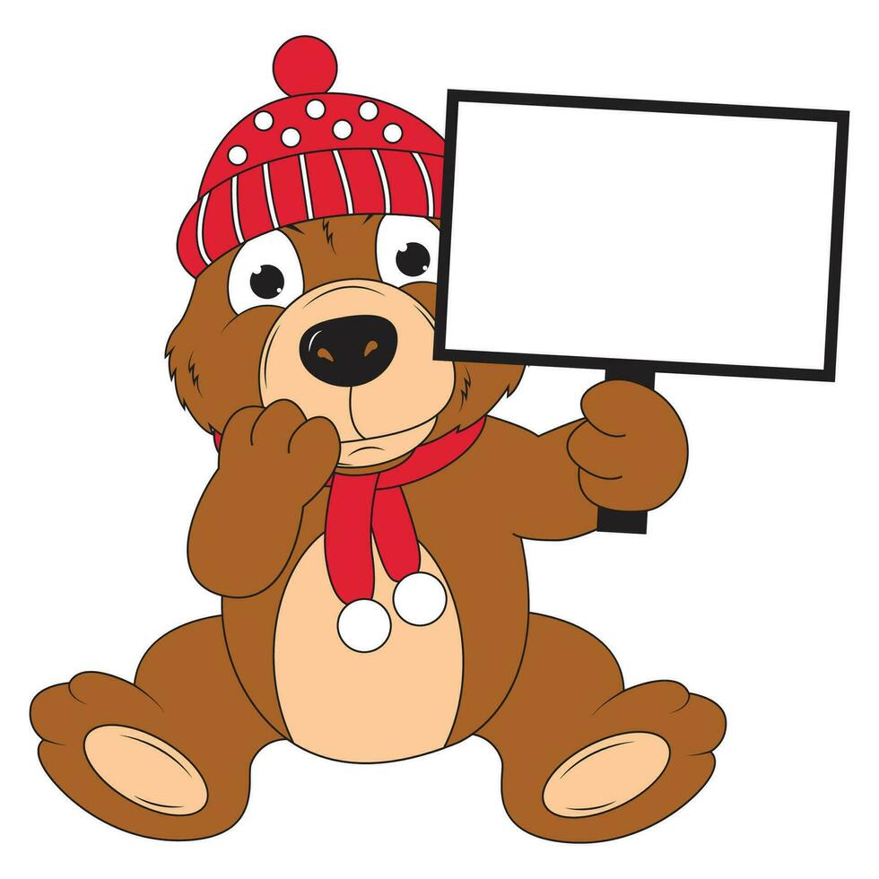 cute bear animal cartoon illustration vector
