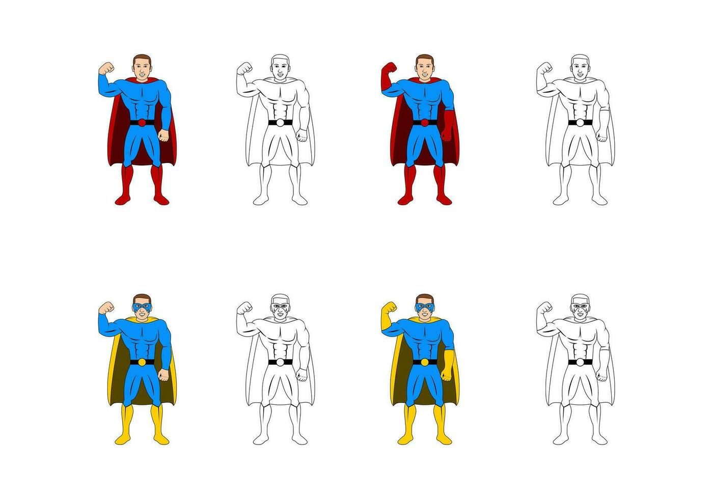 Super Hero Character Cartoon Design Illustration vector