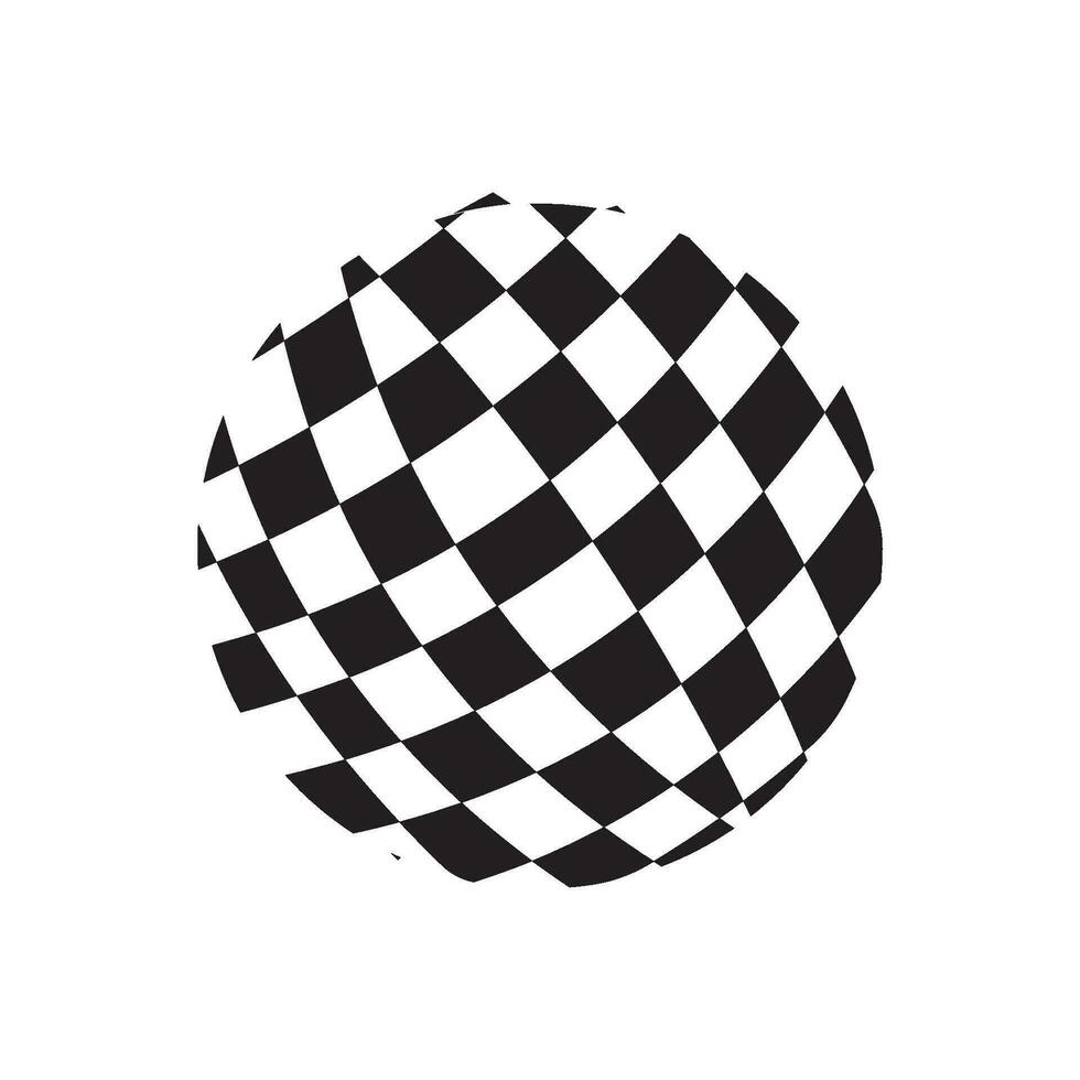 Checkered Ball icon vector