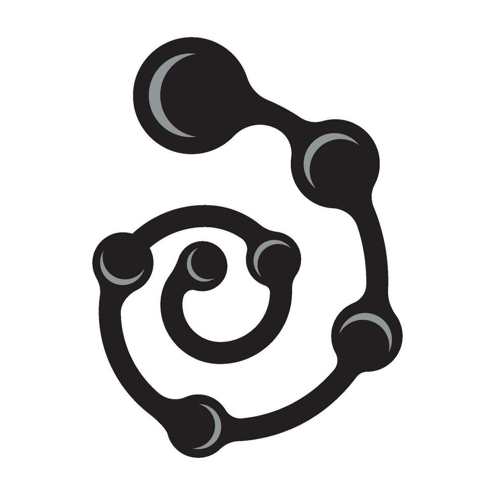 Molecular particle icon vector