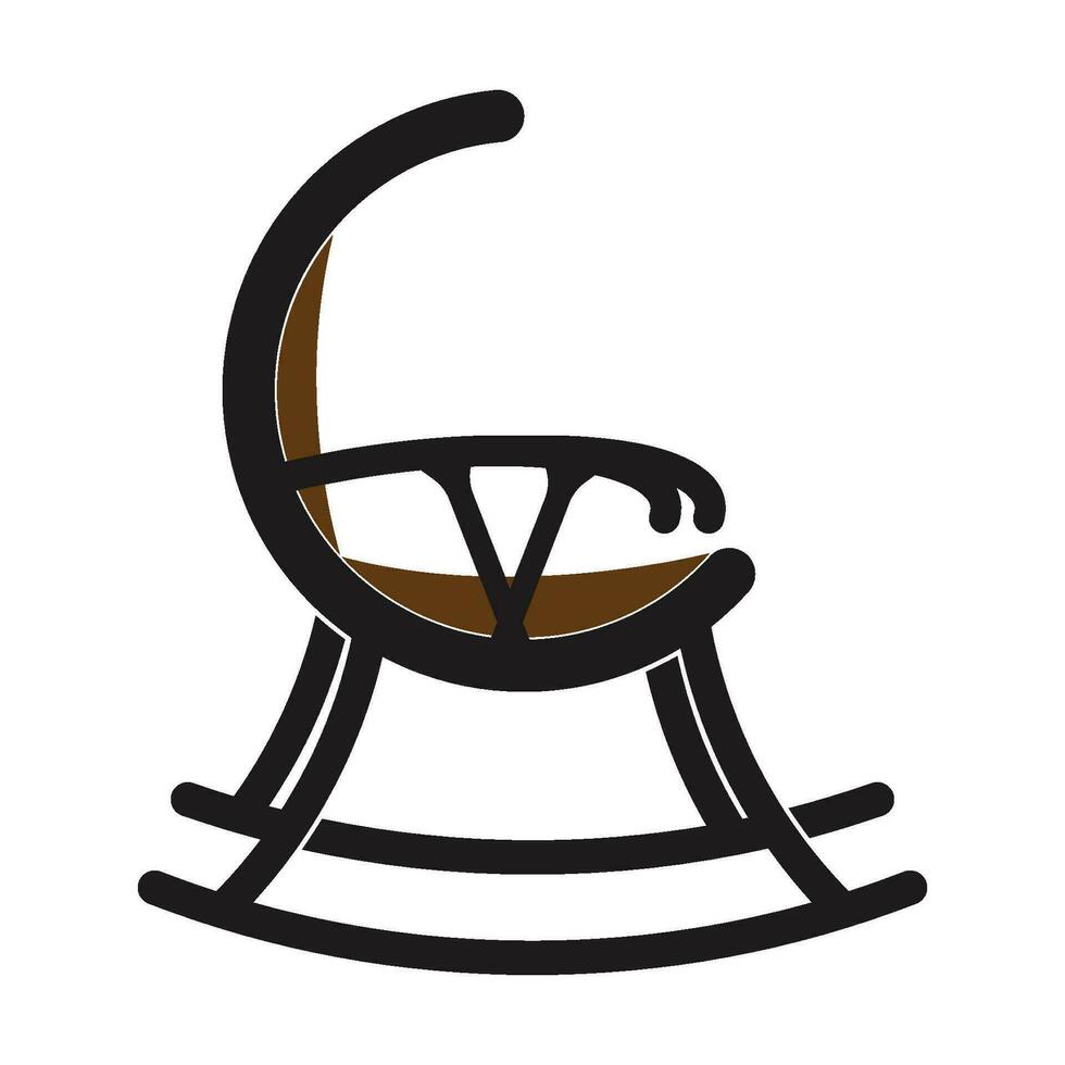 balanceo silla icono vector