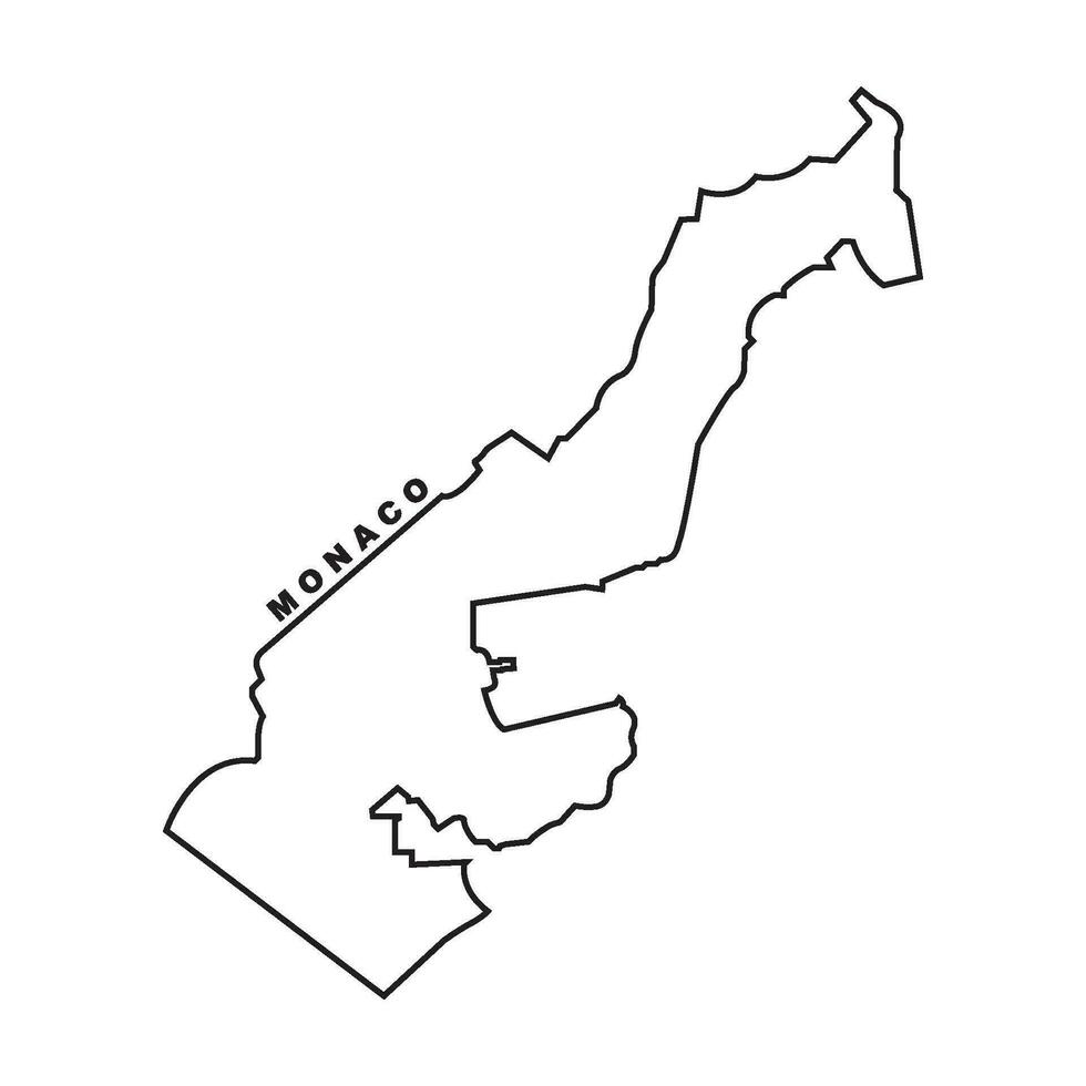 Mónaco mapa icono vector