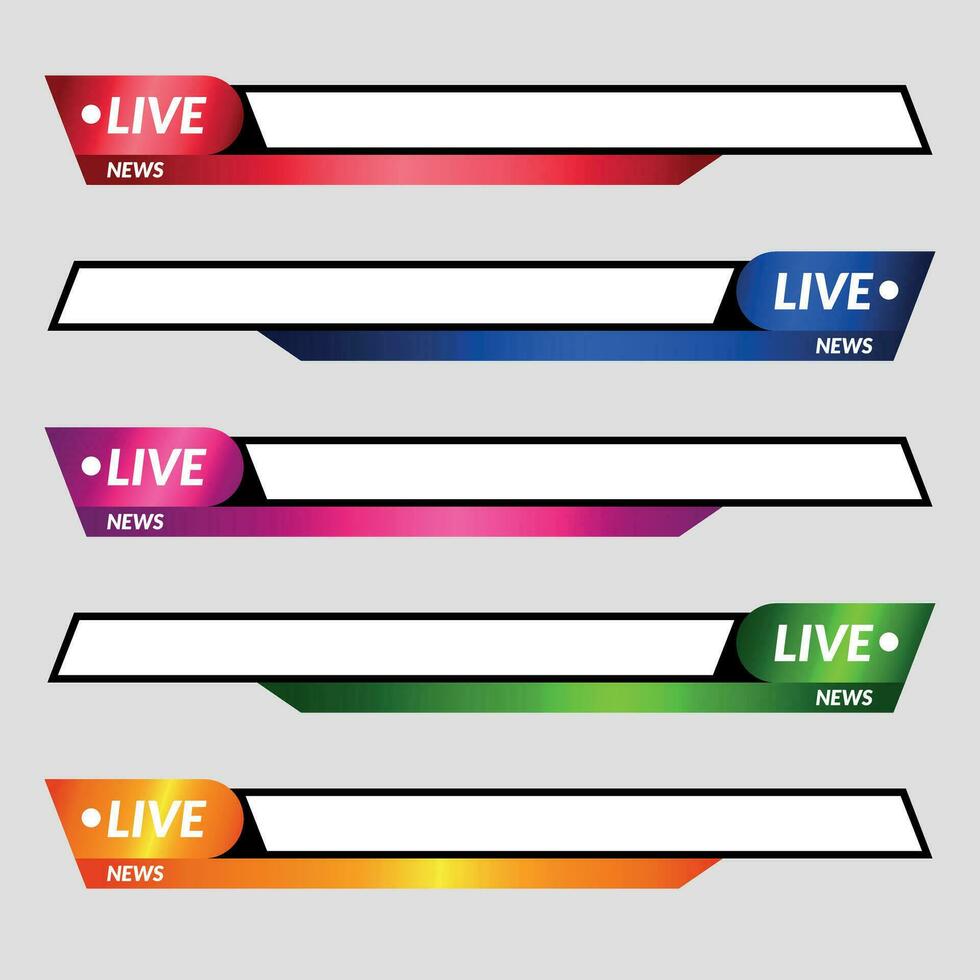 News lower third vector design.Set banner and lower third for news and live. bottom third for broadcast and online media