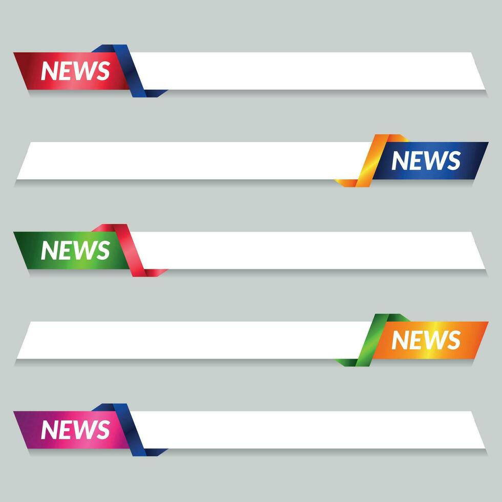 News lower third vector design.Set banner and lower third for news and live. bottom third for broadcast and online media