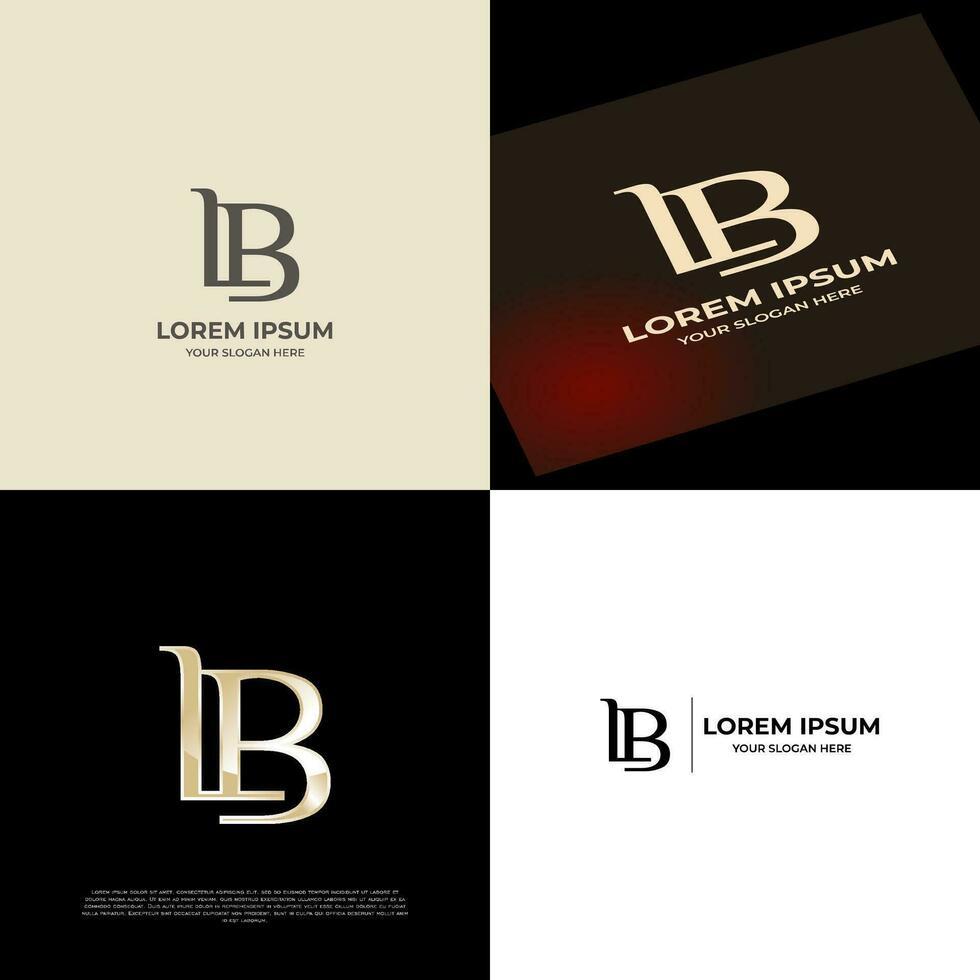 LB Initial Modern Luxury Logo Template for Business vector