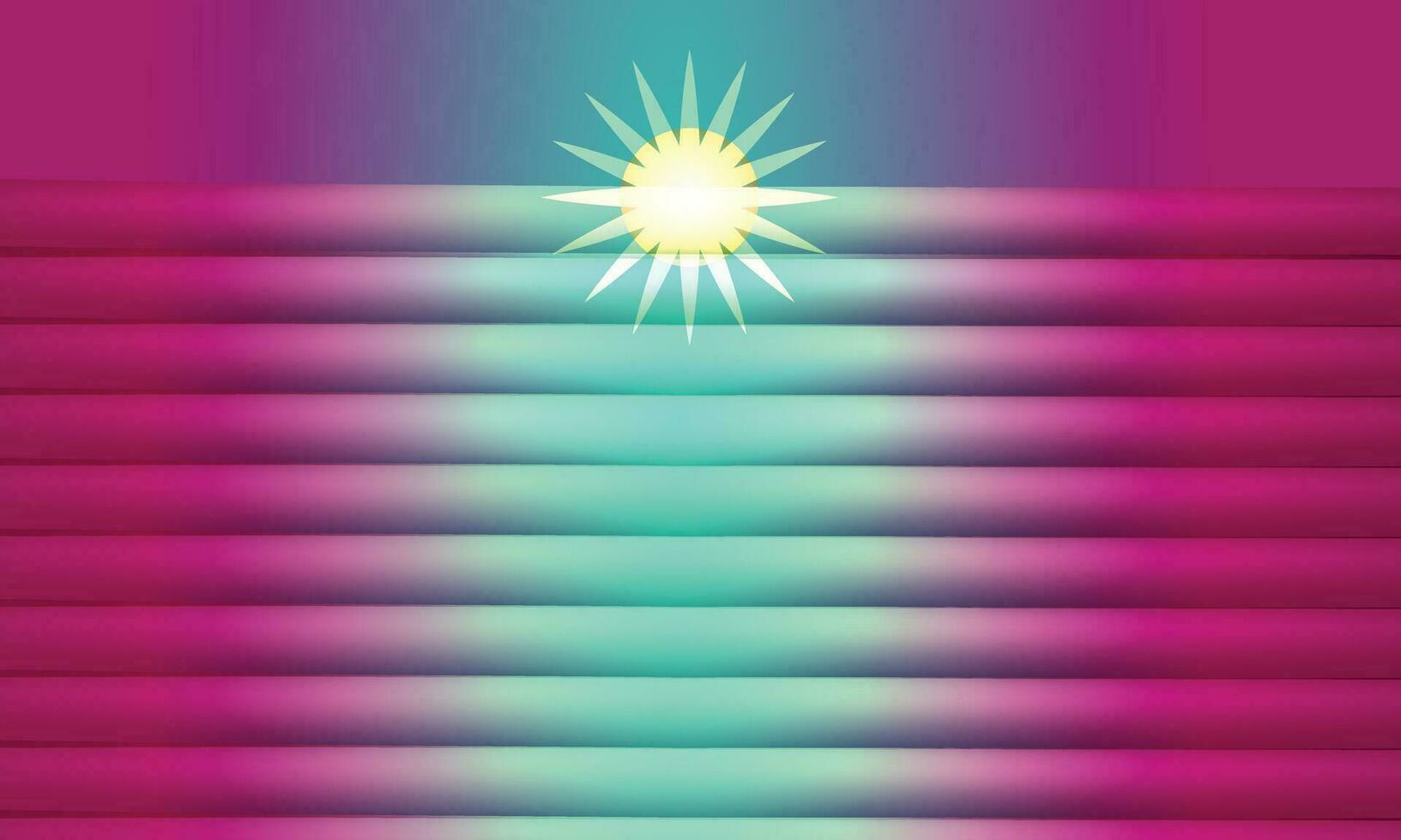 simple background landscape vector with sun sky sea for background design.
