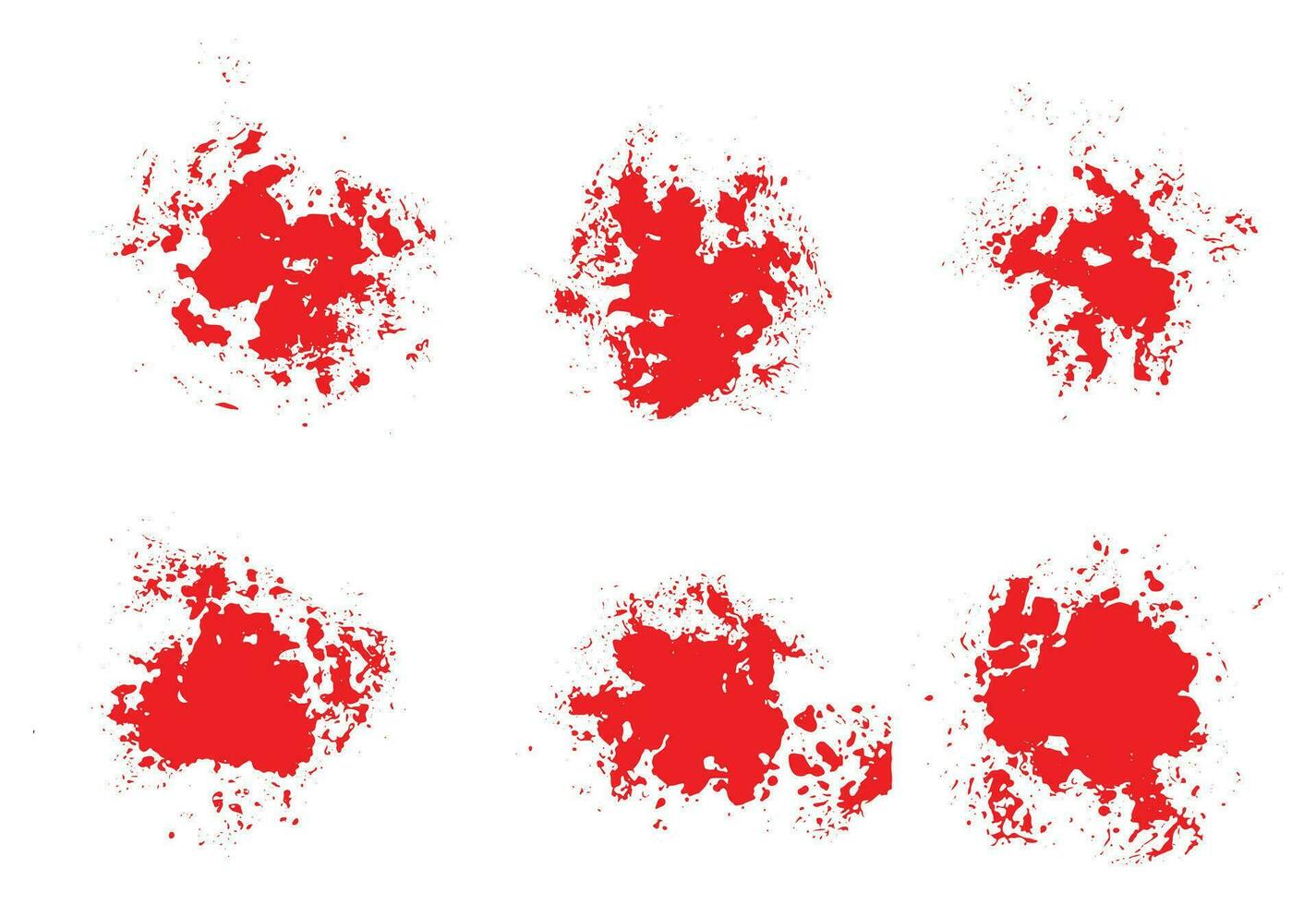 Bloody handprint isolated background set vector