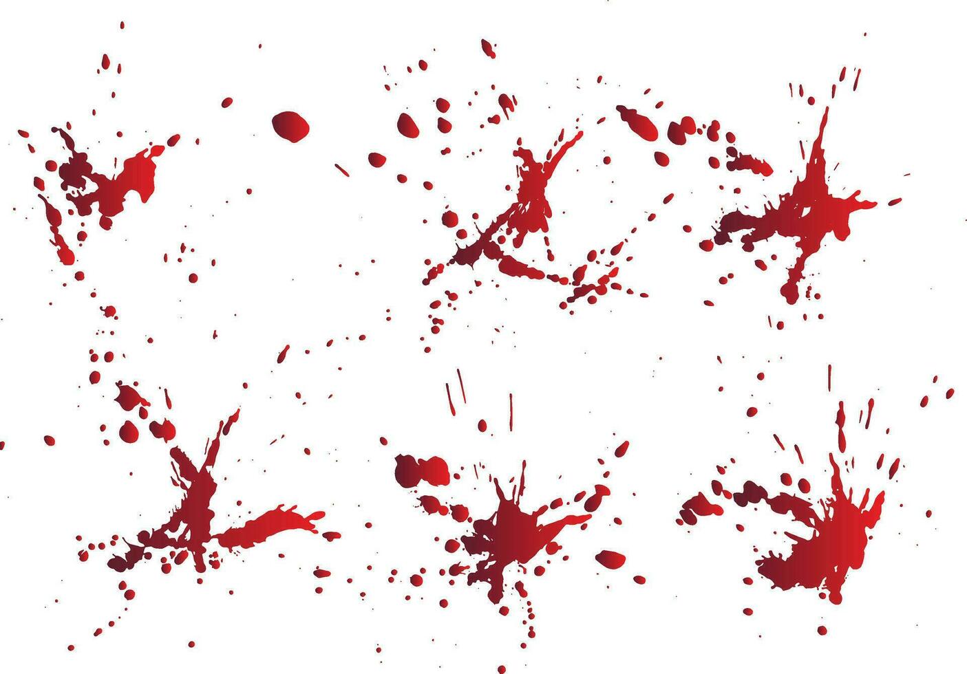 colección de Víspera de Todos los Santos sangriento salpicar Mancha y sangrado rojo pintar vector