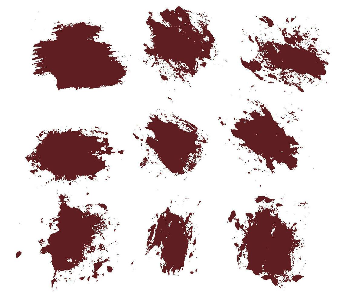 Blood paint splatter set vector