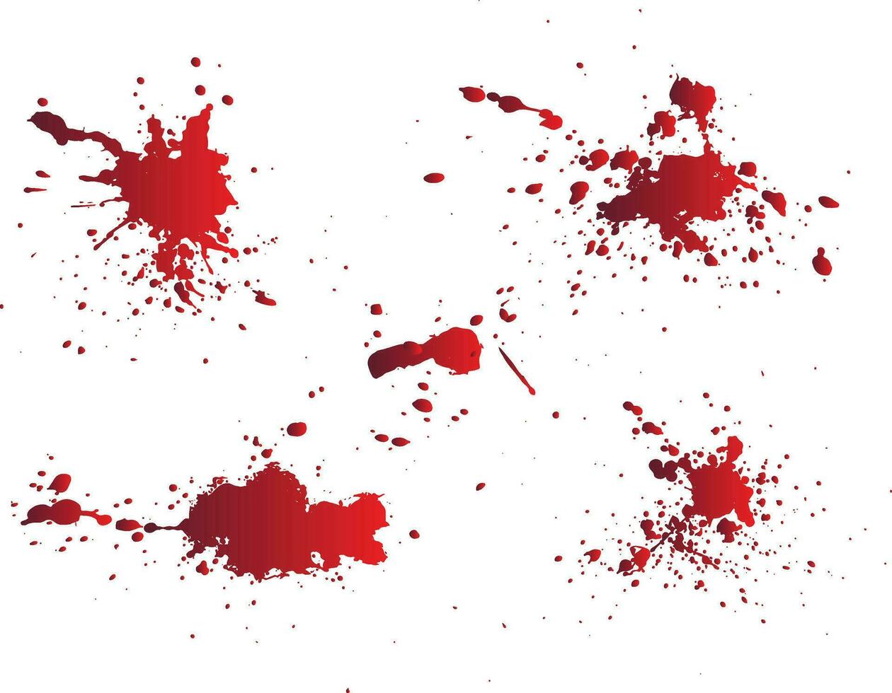 Set of blood splatter grunge background vector
