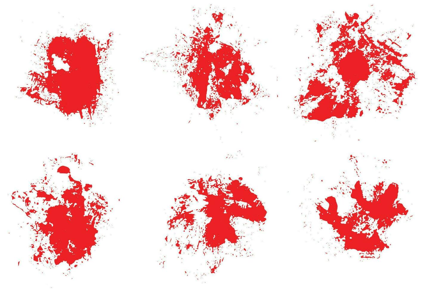 Red splatter stain background collection vector