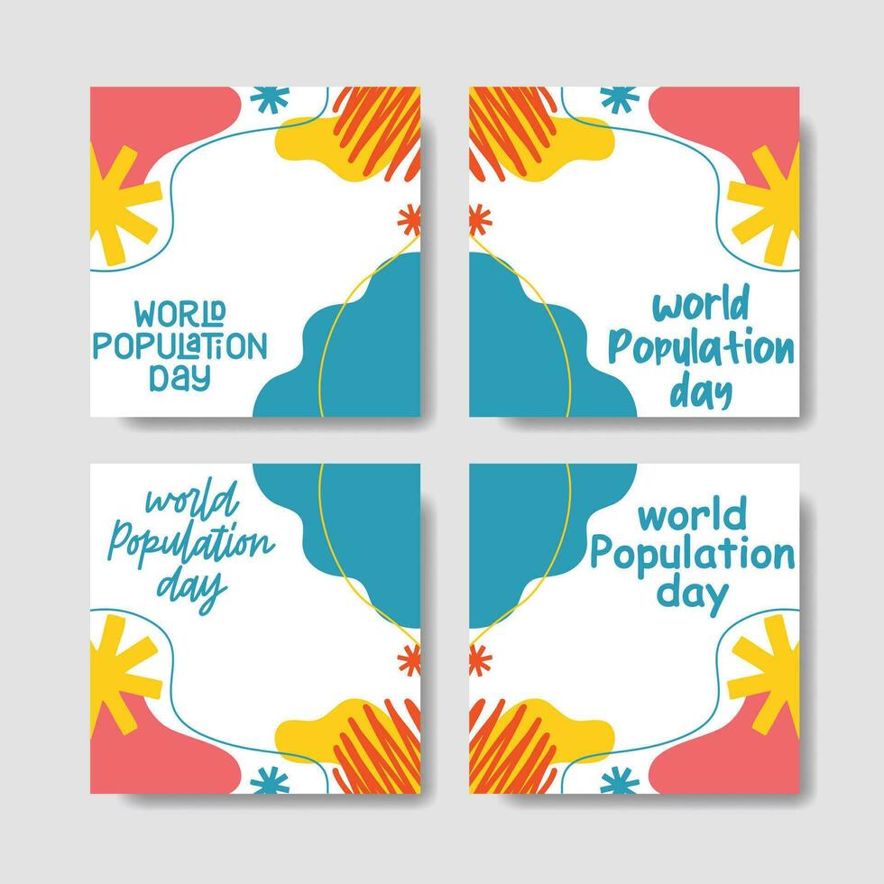 world population day vector