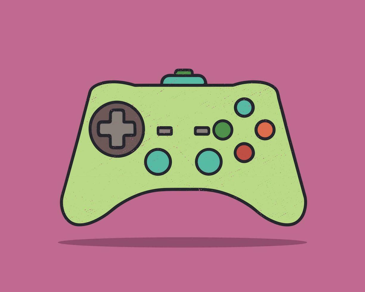 joypad vector flat color icon. Game Joystick vector graphics