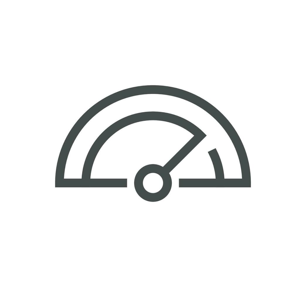 Speedometer related icon outline and linear vector. vector