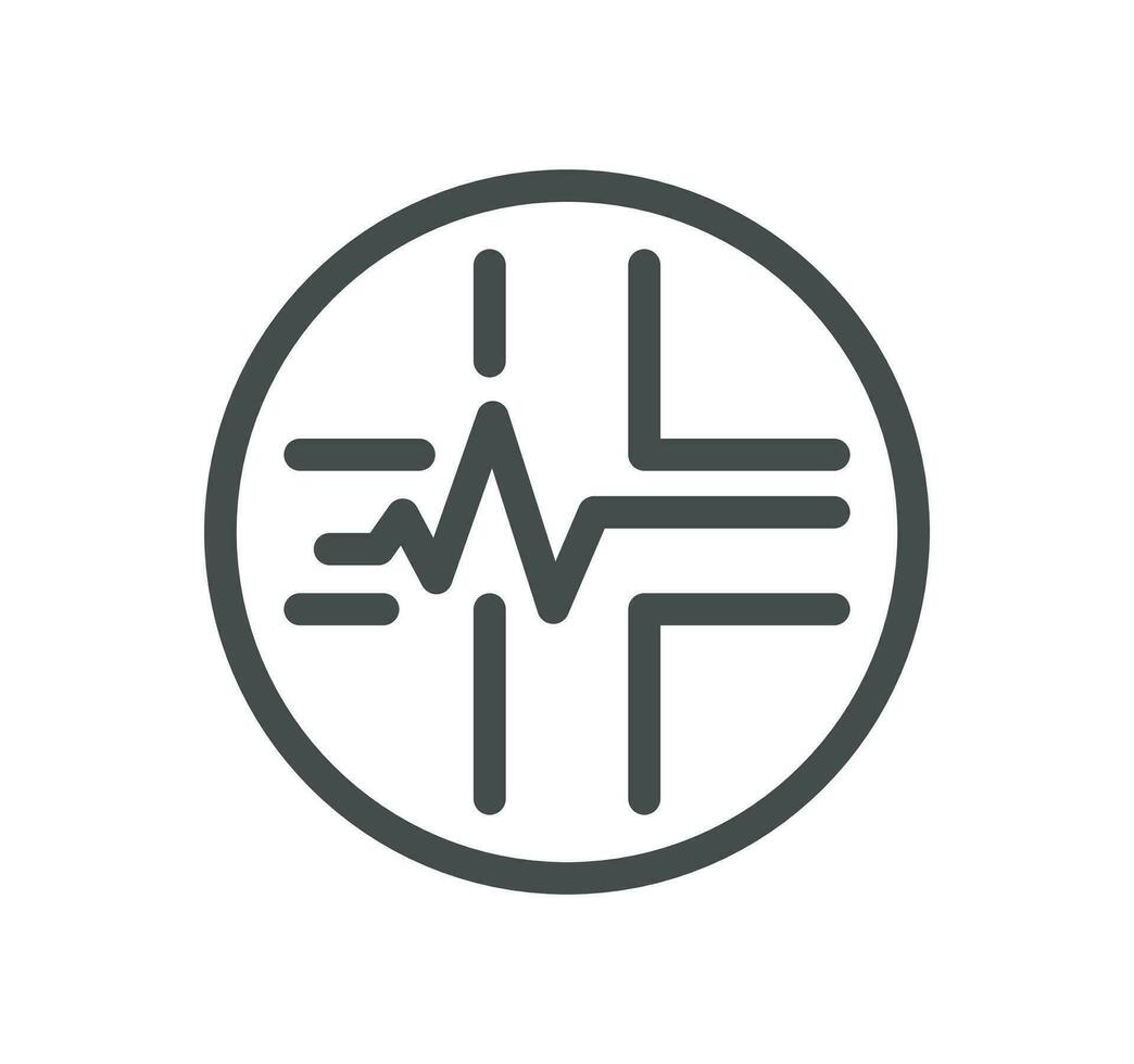 Hospital and medical care related icon outline and linear vector. vector