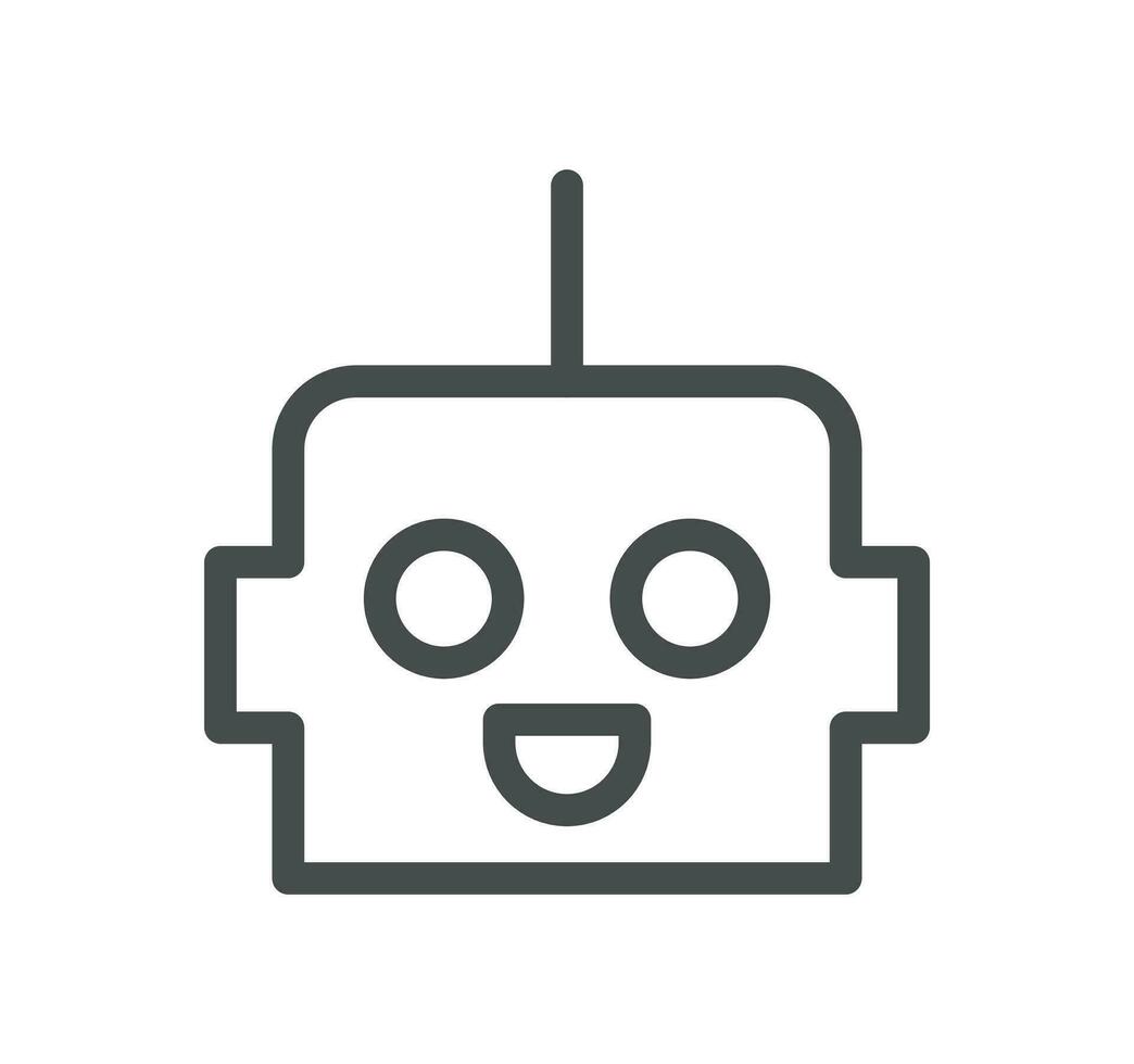 Ai chat bot related icon outline and linear vector. vector