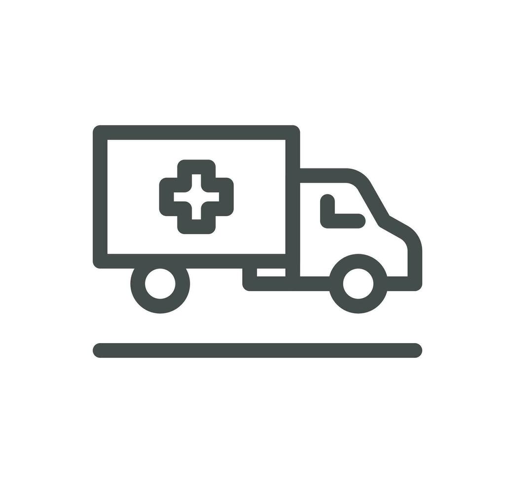 Hospital and medical care related icon outline and linear vector. vector