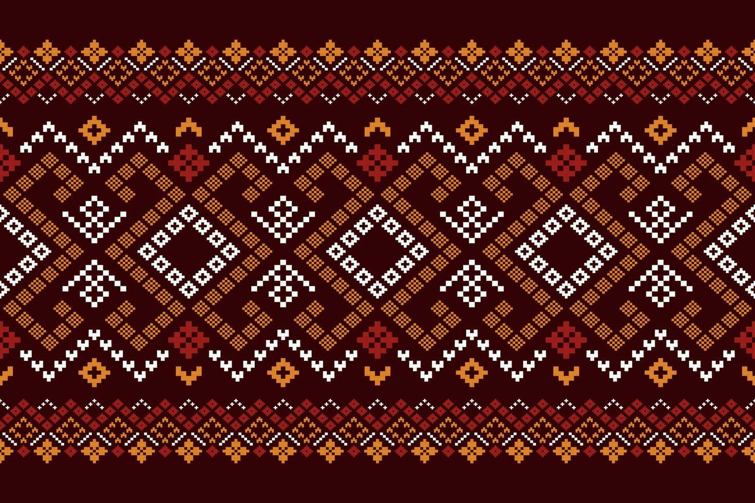 rojo tradicional étnico modelo cachemir flor ikat antecedentes resumen azteca africano indonesio indio sin costura modelo para tela impresión paño vestir alfombra cortinas y pareo de malasia vector