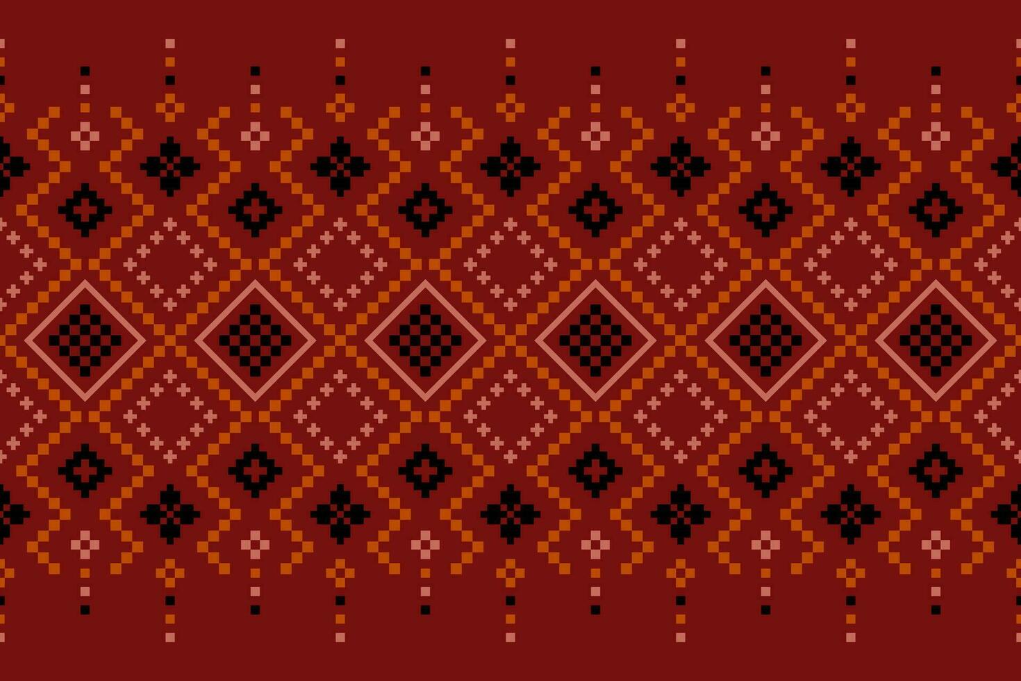 rojo tradicional étnico modelo cachemir flor ikat antecedentes resumen azteca africano indonesio indio sin costura modelo para tela impresión paño vestir alfombra cortinas y pareo de malasia vector