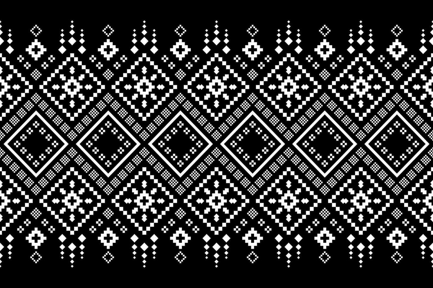 Nature vintages cross stitch traditional ethnic pattern paisley flower Ikat background abstract Aztec African Indonesian Indian seamless pattern for fabric print cloth dress carpet curtains and sarong vector