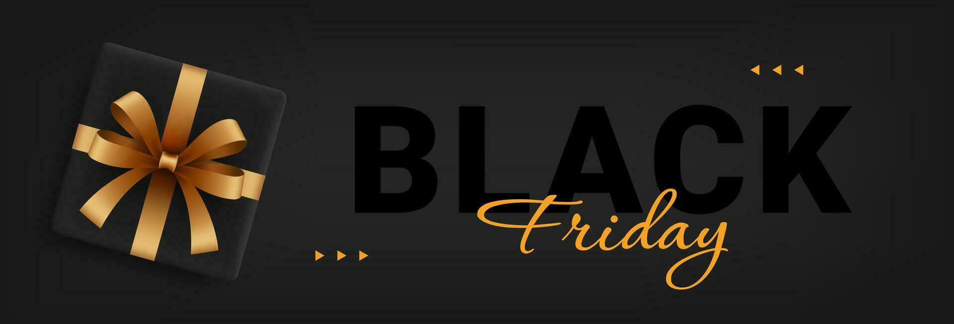 Black Friday sale design template. Black Friday sales promotion web banner, poster. Vector illustration