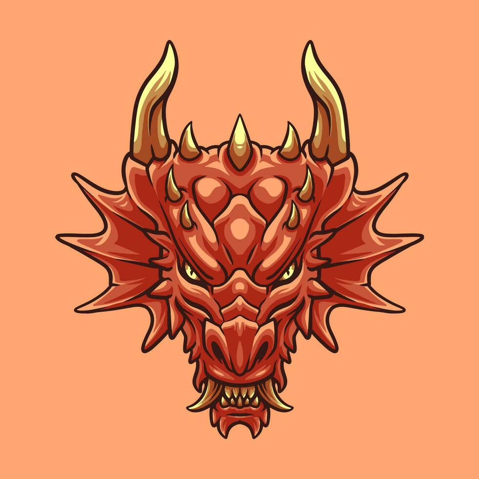 Dragon Head mascot great illustration for your branding business vector