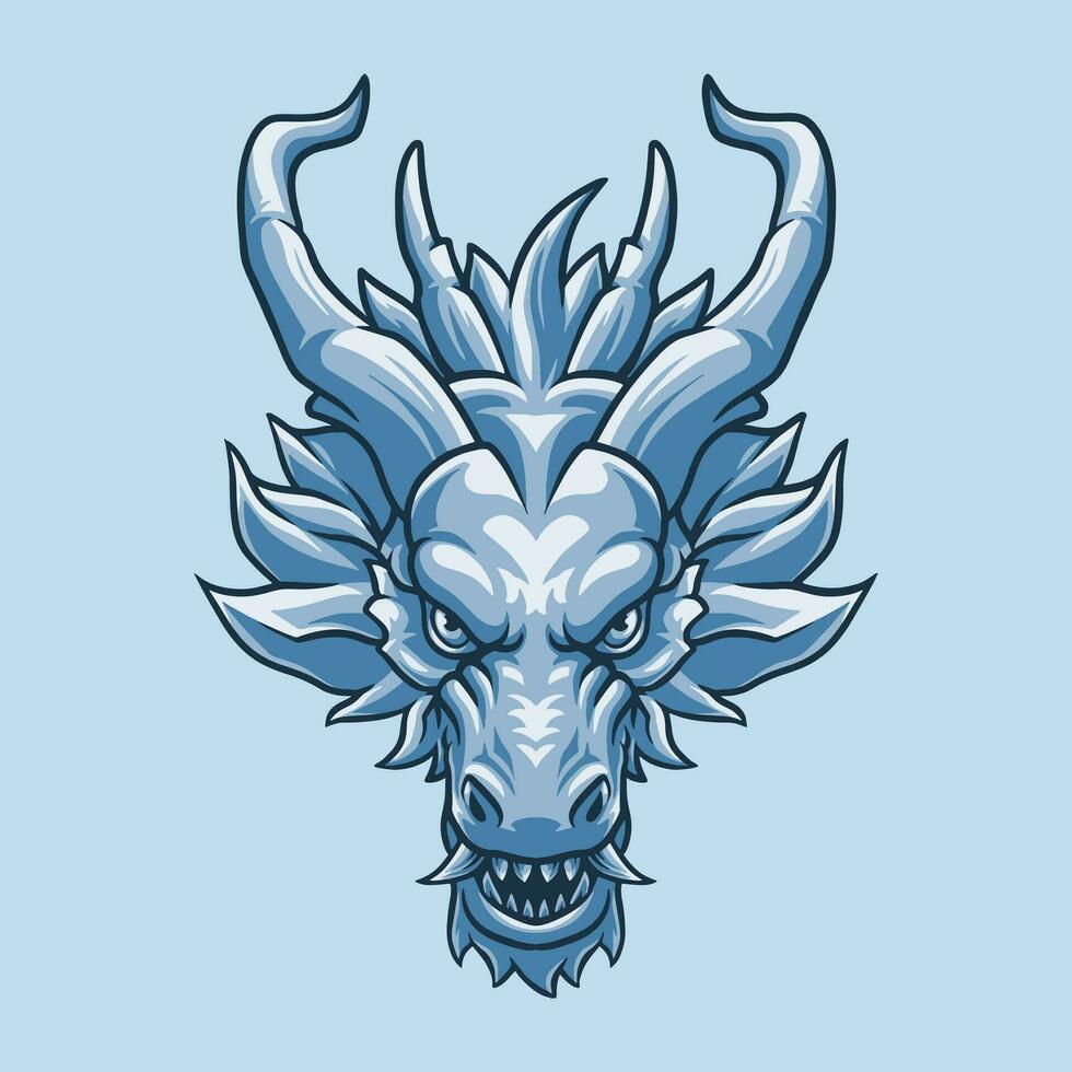 Dragon Head mascot great illustration for your branding business vector