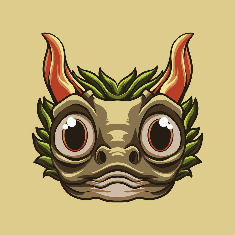 Dragon Head mascot great illustration for your branding business vector