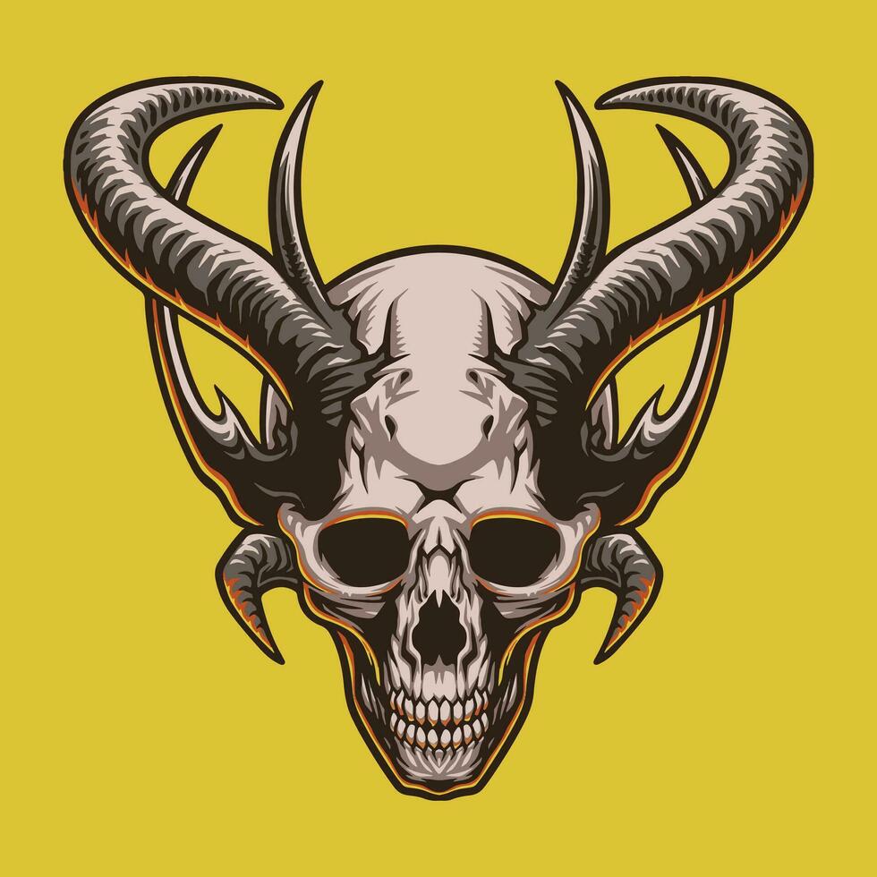 Skull Head mascot great illustration for your branding business vector
