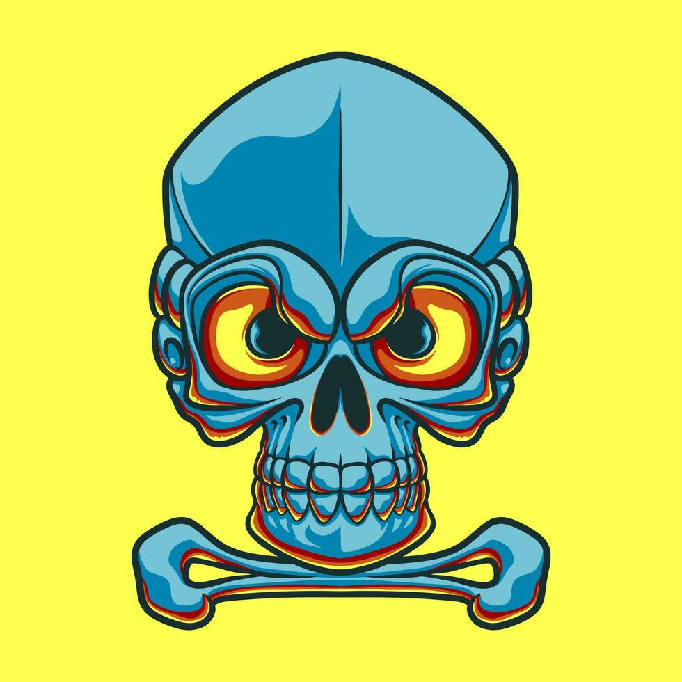 Skull Head mascot great illustration for your branding business vector