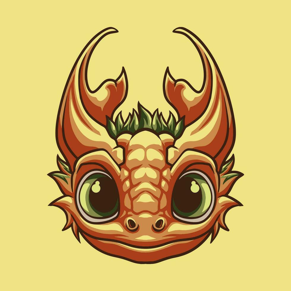 Dragon Head mascot great illustration for your branding business vector