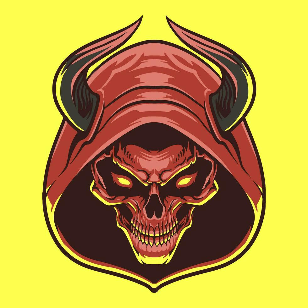 Skull Head mascot great illustration for your branding business vector