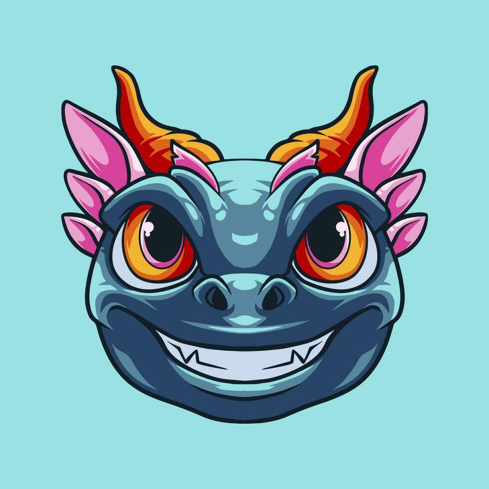 Dragon Head mascot great illustration for your branding business vector