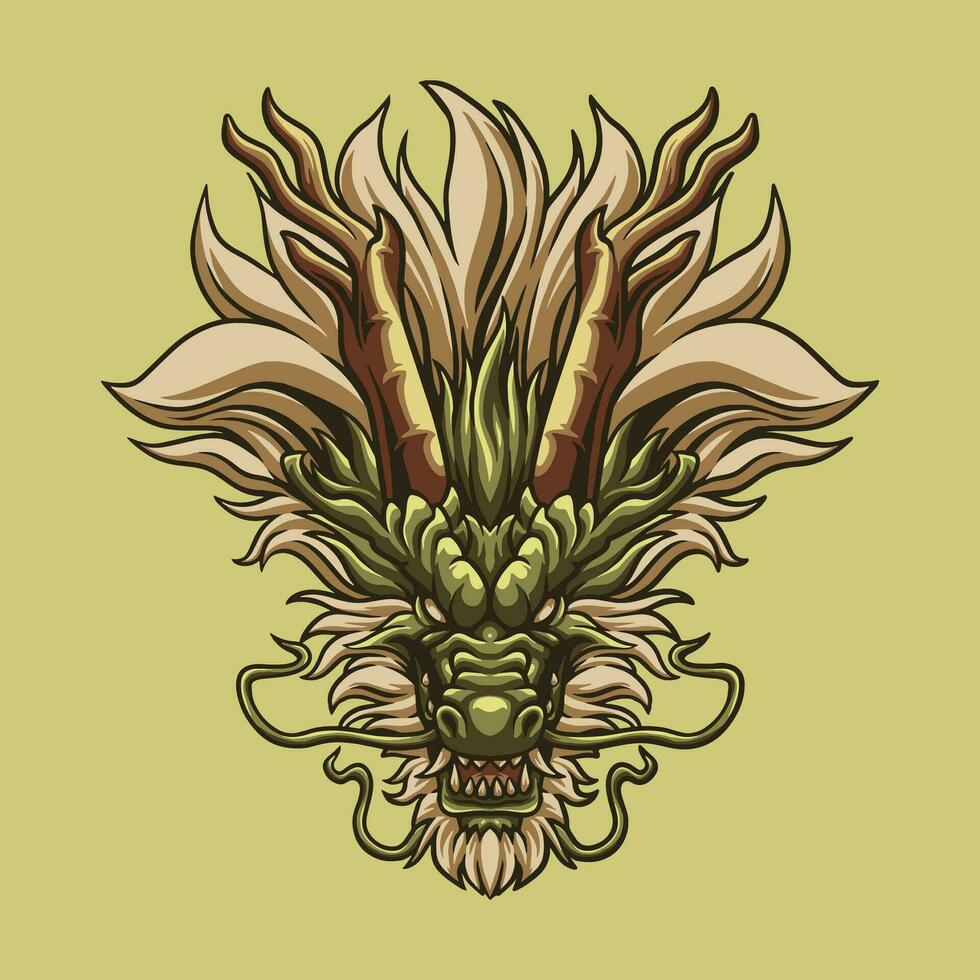 Dragon Head mascot great illustration for your branding business vector