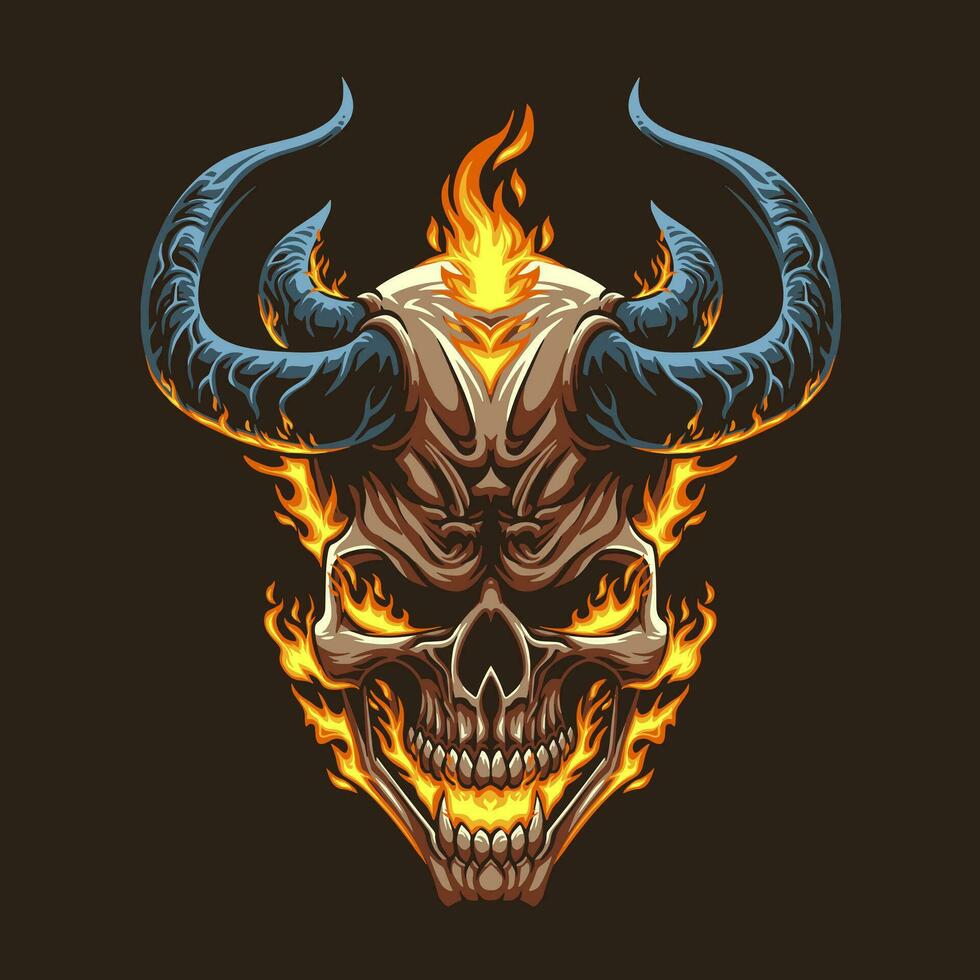 Skull Head mascot great illustration for your branding business vector